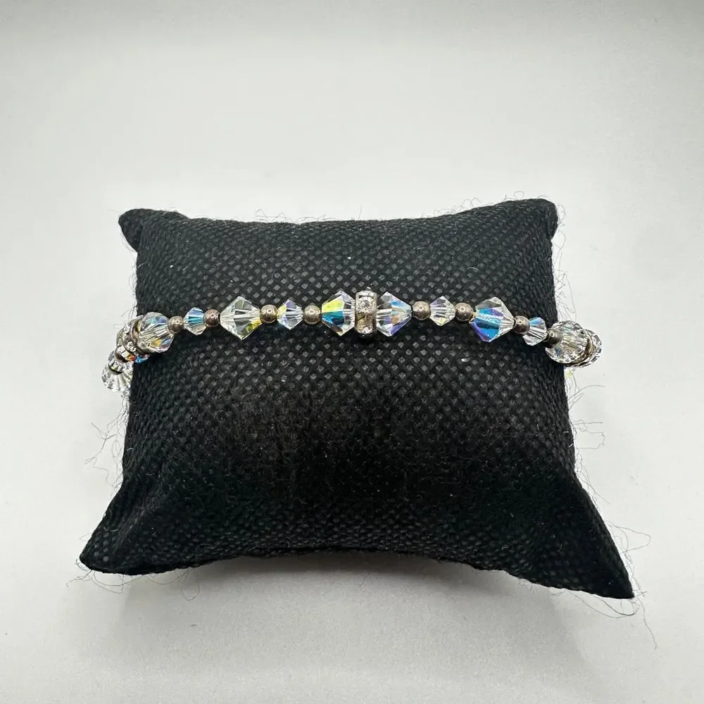 Unbelievable AB Crystal with silver tone‎ accented bracelet!